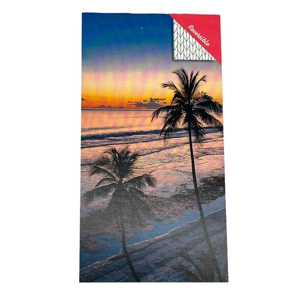NEW Reversible Whitley Willows Microfiber BEACH TOWEL 35x70 Palm Beach Sunset - Picture 1 of 3